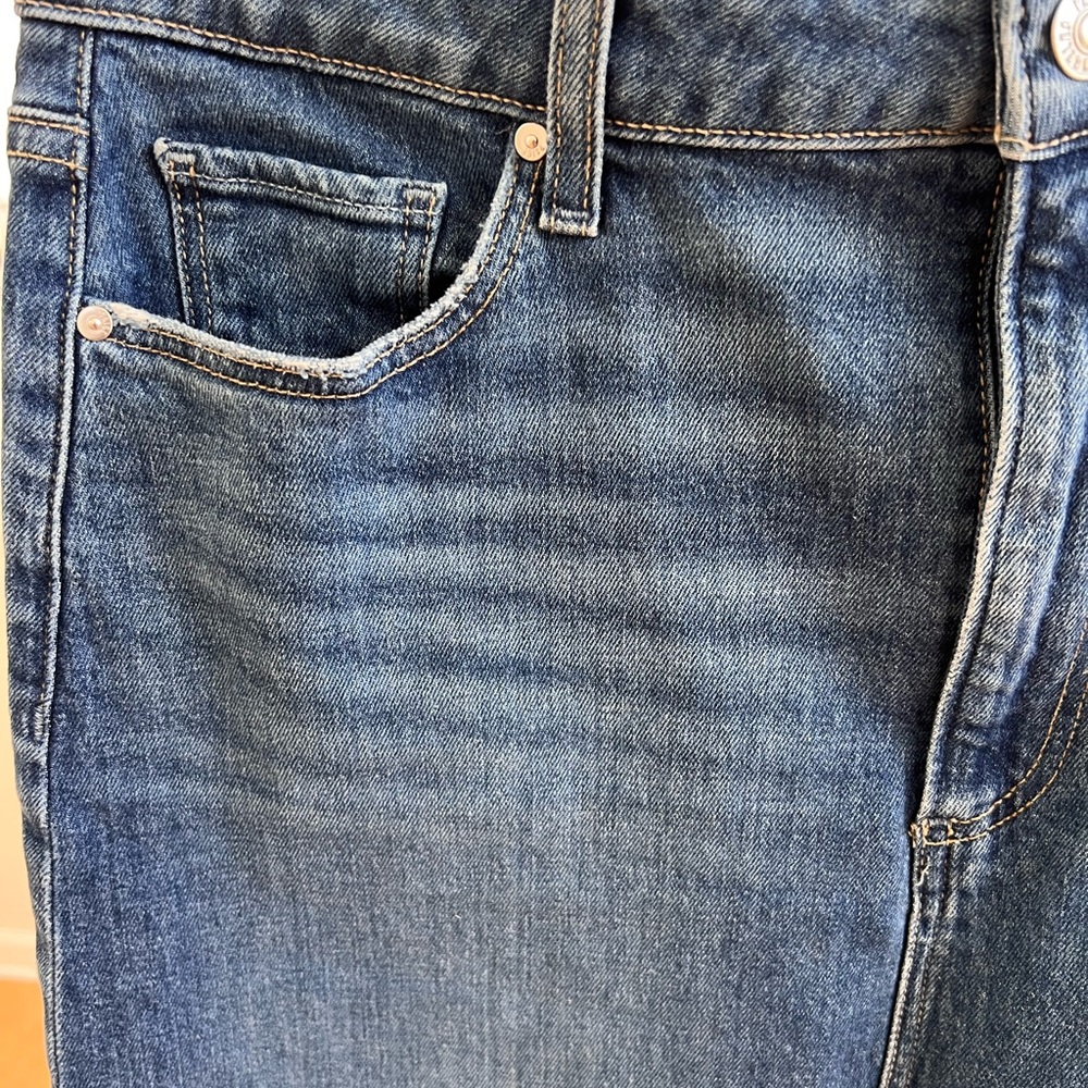 Paige Denim Meadow Raw Hemmed Midi Skirt - Picture 5 of 8
